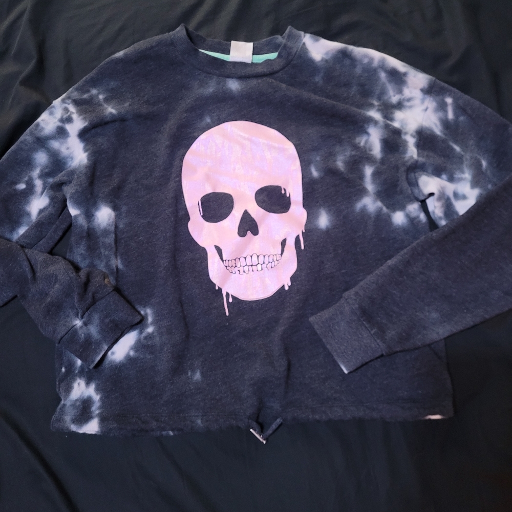 NoBo acid wash crop sweater